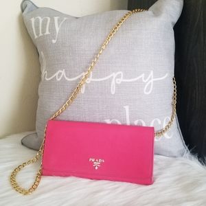 Authentic Prada saffiano wallet bag